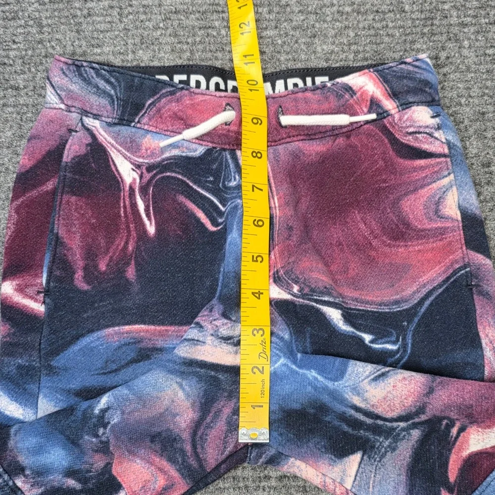 Abercrombie Marble Swirl Fleece Joggers Boy's Size 7/8 Blue Purple Elastic Waist